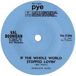 Val Doonican If The Whole World Stopped Lovin' USED VINYL 7INCH 45 RPM SINGLE