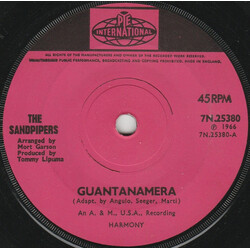 The Sandpipers Guantanamera / What Makes You Dream, Pretty Girl? USED VINYL 7INCH SINGLE 45 RPM