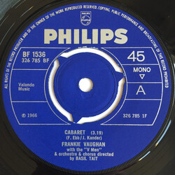 Frankie Vaughan Cabaret USED VINYL 7INCH 45 RPM