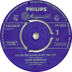 Dickie Henderson You're The Sugar In My Tea-Cup USED VINYL 7INCH 45 RPM SINGLE