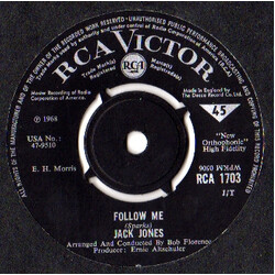 Jack Jones Follow Me USED VINYL 7INCH 45 RPM