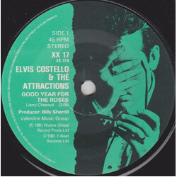 Elvis Costello & The Attractions Good Year For The Roses Vinyl 7" USED
