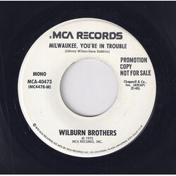The Wilburn Brothers Milwaukee, You're In Trouble USED VINYL 7INCH 45 RPM SINGLE PROMO