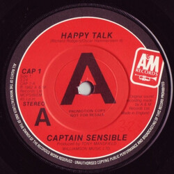 Captain Sensible Happy Talk USED VINYL 7INCH 45 RPM SINGLE PROMO STEREO