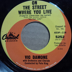 Vic Damone On The Street Where You Live / Maria USED VINYL 7INCH 45 RPM SINGLE