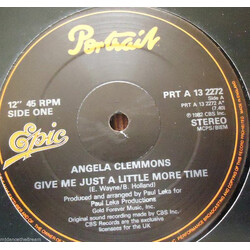 Angela Clemmons Give Me Just A Little More Time USED VINYL 12INCH 45 RPM