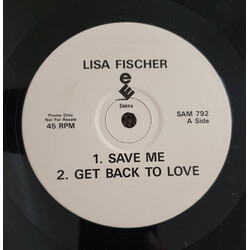 Lisa Fischer Save Me / Get Back To Love / How Can I Ease The Pain? USED VINYL 12INCH 45 RPM PROMO SAMPLER