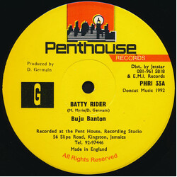 Buju Banton Batty Rider USED VINYL 12INCH 45 RPM