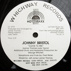 Johnny Bristol Come To Me USED VINYL 12INCH 45 RPM