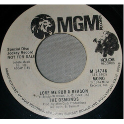The Osmonds Love Me For A Reason USED VINYL 7INCH 45 RPM PROMO