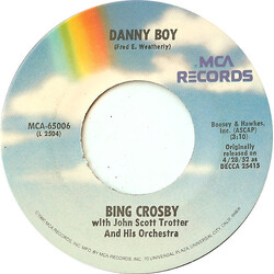 Bing Crosby Danny Boy / Dear Little Boy Of Mine USED VINYL 7INCH 45 RPM REISSUE REPRESS