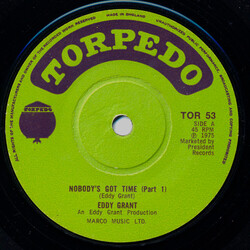Eddy Grant Nobody's Got Time USED VINYL 7INCH 45 RPM SINGLE