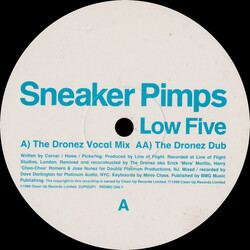 Sneaker Pimps Low Five USED VINYL 12INCH 33 S RPM PROMO