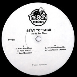 Stay "C" Tabb This Is The Night USED VINYL 12INCH TEST PRESSING