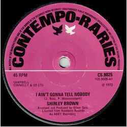 Shirley Brown I Ain't Gonna Tell Nobody USED VINYL 7INCH 45 RPM SINGLE REISSUE