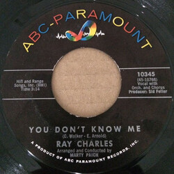 Ray Charles You Don't Know Me / Careless Love USED VINYL 7INCH 45 RPM SINGLE STYRENE