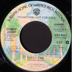 Sammy Johns Chevy Van USED VINYL 7INCH 45 RPM SINGLE PROMO