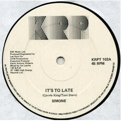 Simone (2) It's Too Late VINYL 12" USED