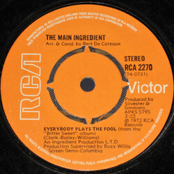 The Main Ingredient Everybody Plays The Fool USED VINYL 7INCH SINGLE 45 RPM