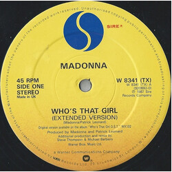 Madonna Who's That Girl USED VINYL 12INCH 45 RPM SINGLE