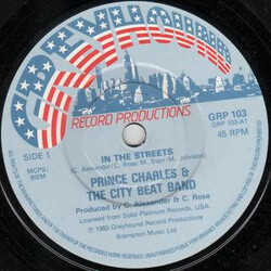 Prince Charles And The City Beat Band In The Streets USED VINYL 7INCH SINGLE 45 RPM