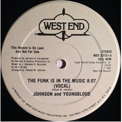 Johnson And Youngblood The Funk Is In The Music USED VINYL 12INCH 33 S RPM SINGLE PROMO STEREO