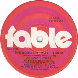 Johnny Chester The World's Greatest Mum USED VINYL 7INCH 45 RPM SINGLE