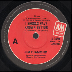 Jim Diamond I Should Have Known Better USED VINYL 7INCH 45 RPM SINGLE