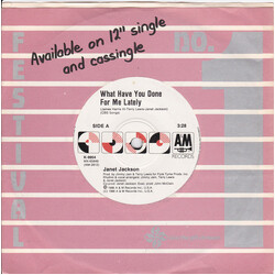 Janet Jackson What Have You Done For Me Lately USED VINYL 7INCH 45 RPM SINGLE