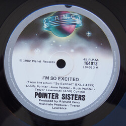 Pointer Sisters I'm So Excited USED VINYL 7INCH