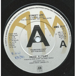 Herb Alpert Street Life USED VINYL 7INCH 45 RPM SINGLE PROMO
