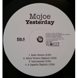 Mojoe Yesterday / 3rd Coast Anthem USED VINYL 12INCH