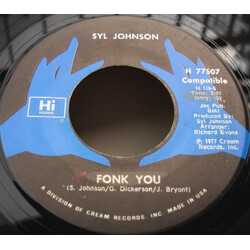 Syl Johnson Fonk You / That Wiggle VINYL 7" USED