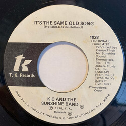 KC & The Sunshine Band It's The Same Old Song USED VINYL 7INCH 45 RPM PROMO STYRENE