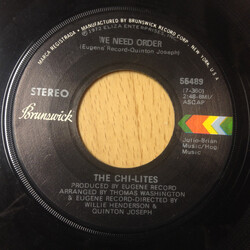 The Chi-Lites We Need Order USED VINYL 7INCH 45 RPM SINGLE STEREO