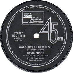 David Ruffin Walk Away From Love USED VINYL 7INCH 45 RPM SINGLE STEREO