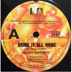 Gerry Rafferty Bring It All Home USED VINYL 7INCH 45 RPM SINGLE