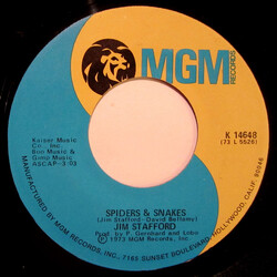 Jim Stafford Spiders & Snakes USED VINYL 7INCH 45 RPM
