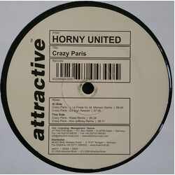 Horny United Crazy Paris - Remixes VINYL 12" USED
