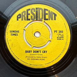 Sundae Times Baby Don't Cry Vinyl 7" USED