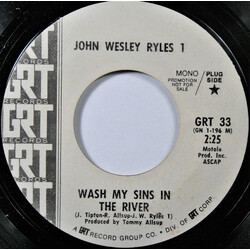John Wesley Ryles Wash My Sins In The River USED VINYL 7INCH SINGLE PROMO STYRENE MONO