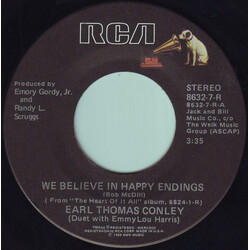 Earl Thomas Conley We Believe In Happy Endings USED VINYL 7INCH 45 RPM SINGLE STEREO