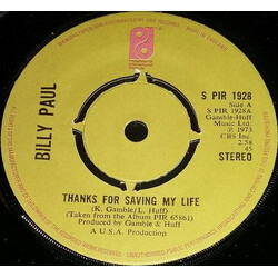 Billy Paul Thanks For Saving My Life USED VINYL 7INCH 45 RPM SINGLE