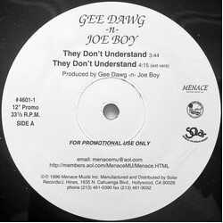 Gee Dawg -n- Joe Boy They Don't Understand USED VINYL 12INCH 33 S RPM PROMO