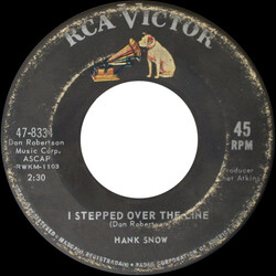 Hank Snow Breakfast With The Blues / I Stepped Over The Line Vinyl 7" USED