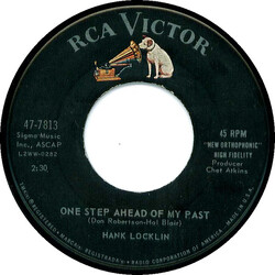 Hank Locklin One Step Ahead Of My Past / Toujours Moi USED VINYL 7INCH 45 RPM SINGLE MONO