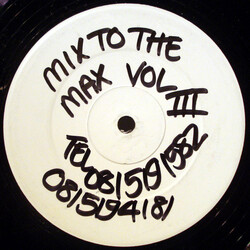 A-Sides Mix To The Max Vol. III USED VINYL 12INCH WHITE LABEL 45 RPM 33 S RPM