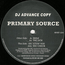 Primary Source Smile USED VINYL 12INCH PROMO 33 S RPM