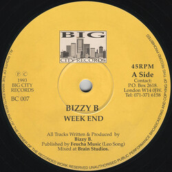 Bizzy B Week End / Total Amnesia USED VINYL 12INCH 45 RPM
