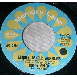 Buddy Greco Baubles, Bangles And Beads USED VINYL 7INCH 45 RPM REISSUE